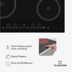 [Wiederverpackt] Virtuosa Glaskeramik-Kochfeld -KLarstein Verkaufsgeschäft 10029239 de 0005 usp