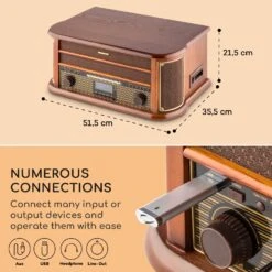 [Gebraucht] Belle Epoque 1908 DAB Retro-Stereoanlage -KLarstein Verkaufsgeschäft 10029995 de 0006 usp