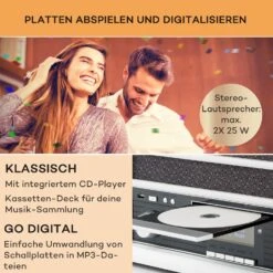 [Wiederverpackt] Belle Epoque 1908 DAB Retro-Stereoanlage -KLarstein Verkaufsgeschäft 10030660 de 0003 usp