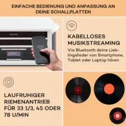 [Wiederverpackt] Belle Epoque 1908 DAB Retro-Stereoanlage -KLarstein Verkaufsgeschäft 10030660 de 0004 usp