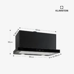 [Wiederverpackt] Vinea Unterbau-Dunstabzugshaube -KLarstein Verkaufsgeschäft 10031681 yy 0011 dimensions 1