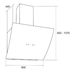[Wiederverpackt] Annabelle 60 Dunstabzugshaube Kopffrei -KLarstein Verkaufsgeschäft 10031905 yy 0008 dimensions
