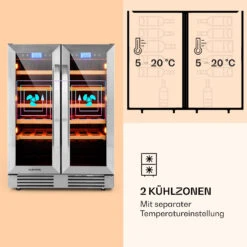 [Wiederverpackt] Vinovilla 42 Twin Built-In Duo Weinkühlschrank 2 Zonen -KLarstein Verkaufsgeschäft 10032032 de 0004 logo