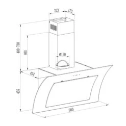 [Wiederverpackt] Sabia 90 Dunstabzugshaube -KLarstein Verkaufsgeschäft 10032294 yy 0012 logo Klarstein Sabia 90 Dunstabzugshaube weiss