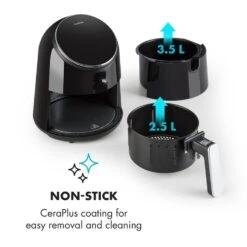 [Wiederverpackt] AirVital Heißluftfritteuse -KLarstein Verkaufsgeschäft 10032332 yy 0006 logo Klarstein AirVital Heissluftfritteuse 1300W schwarz