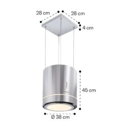 [Gebraucht] Tron Ambience Inselhaube -KLarstein Verkaufsgeschäft 10032579 yy 0011 dimensions 1