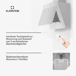 [Wiederverpackt] Aurica 60 Dunstabzugshaube Kopffrei -KLarstein Verkaufsgeschäft 10032765 de 0006 usp