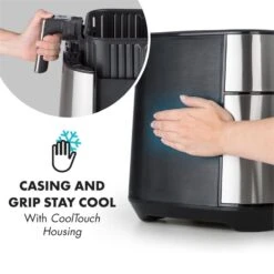 AeroVital Heißluftfritteuse 17 AeroVital Heißluftfritteuse -KLarstein Verkaufsgeschäft 10032848 yy 0006 logo Klarstein AeroVital Heissluftfritteuse silber reedit 1