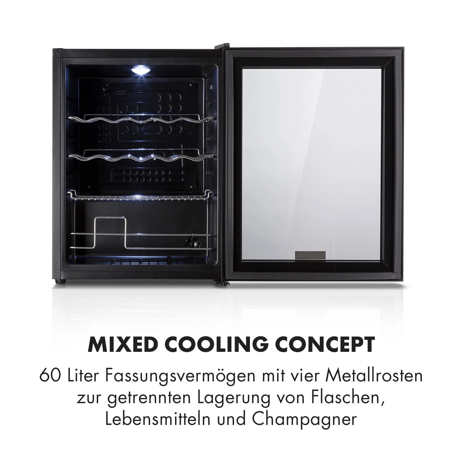 Beersafe XL Onyx Getränkekühlschrank Mit Glastür 60 Liter 6 Beersafe XL Onyx Getränkekühlschrank Mit Glastür 60 Liter – Bild 4