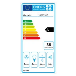 [Wiederverpackt] Kronleuchter L Inselhaube -KLarstein Verkaufsgeschäft 10033107 energy label