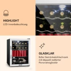 Beersafe XL Mix It Edition Getränkekühlschrank Mit Glastür 60 Liter -KLarstein Verkaufsgeschäft 10033120 de 0004 logo