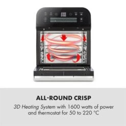 [Wiederverpackt] AeroVital Cube Heißluftfritteuse -KLarstein Verkaufsgeschäft 10033248 yy 0003 logo Klarstein AeroVital Cube Heissluftfritteuse schwarz reedit 2