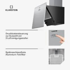[Wiederverpackt] Silver Lining 60 Dunstabzugshaube Kopffrei -KLarstein Verkaufsgeschäft 10033777 de 0006 usp 1