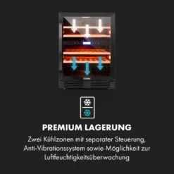 Vinovilla 43 Built-In Duo Onyx Edition Weinkühlschrank 2 Zonen -KLarstein Verkaufsgeschäft 10034155 de 0006 logo