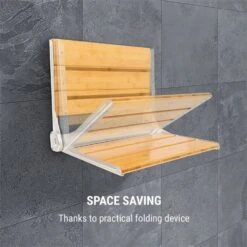 [Wiederverpackt] Arielle Deluxe Duschsitz  -KLarstein Verkaufsgeschäft 10034210 yy 0004 logo oneConcept Arielle Deluxe Duschsitz Bambus