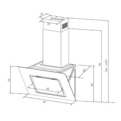 Sofia 60 Dunstabzugshaube Kopffrei -KLarstein Verkaufsgeschäft 10034258 yy 0010 logo Klarstein Sofia 60 Dunstabzugshaube 60cm schwarz
