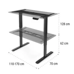 [Wiederverpackt] Multidesk Comfort Schreibtisch -KLarstein Verkaufsgeschäft 10034480 yy 0009 dimensions