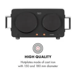 Cookorama Doppelkochplatte -KLarstein Verkaufsgeschäft 10034573 yy 0003 logo Klarstein Cookorama Doppelkochplatte schwarz