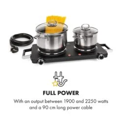 Cookorama Doppelkochplatte -KLarstein Verkaufsgeschäft 10034573 yy 0004 logo Klarstein Cookorama Doppelkochplatte schwarz