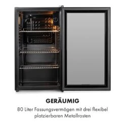 Beersafe XXL Onyx Getränkekühlschrank Mit Glastür 80 Liter -KLarstein Verkaufsgeschäft 10034848 de 0004 logo