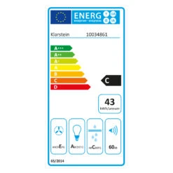 Capannina Unterbau-Dunstabzugshaube -KLarstein Verkaufsgeschäft 10034861 energy label