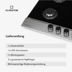 [Wiederverpackt] Alchemist 4 Zonen Gaskochfeld -KLarstein Verkaufsgeschäft 10034969 de 0006 usp