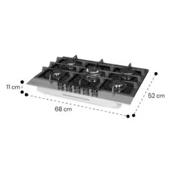[Wiederverpackt] Alchemist 5 Zonen Gaskochfeld -KLarstein Verkaufsgeschäft 10034970 yy 0011 dimensions