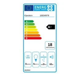 [Wiederverpackt] Arianna Dunstabzugshaube -KLarstein Verkaufsgeschäft 10034979 energy label