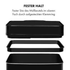 [Gebraucht] Touchless Black Stainless Steel Müllsammler -KLarstein Verkaufsgeschäft 10035097 de 0009 logo 1