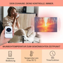 [Gebraucht] Wonderwall Air Art Infinite 580 Infrarotheizung Mit Bild -KLarstein Verkaufsgeschäft 10035172 de 0003 usp