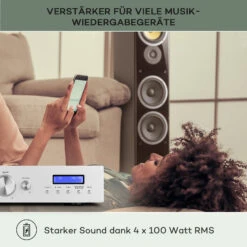 [Wiederverpackt] AMP-CD608 DAB HiFi Stereo-Amplifier -KLarstein Verkaufsgeschäft 10035299 de 0003 usp