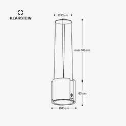 [Wiederverpackt] Skyfall Inselhaube -KLarstein Verkaufsgeschäft 10035378 yy 0011 dimensions