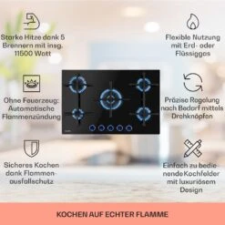 [Gebraucht] Illuminosa 5 Gaskochfeld -KLarstein Verkaufsgeschäft 10035465 de 0002 usp