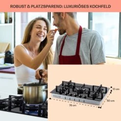[Gebraucht] Illuminosa 5 Gaskochfeld -KLarstein Verkaufsgeschäft 10035465 de 0006 usp