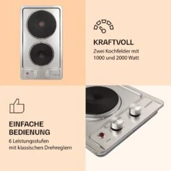 [Wiederverpackt] Appetito Domino Elektrokochfeld -KLarstein Verkaufsgeschäft 10035700 de 0003 logo