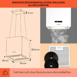 [Wiederverpackt] Kronleuchter Smart Inselhaube -KLarstein Verkaufsgeschäft 10035711 de 0005 usp