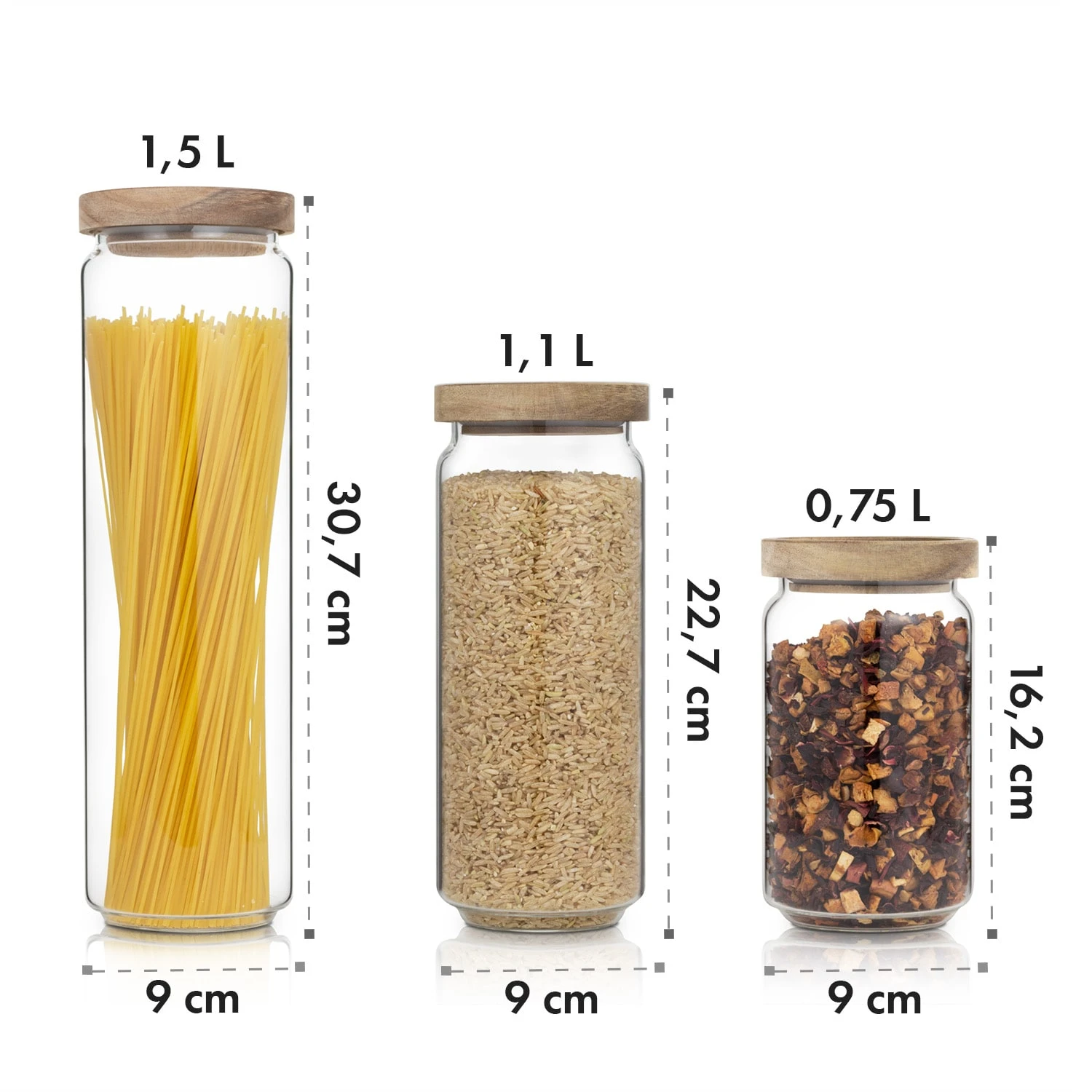 Glaswerk Lovage Vorratsgläser 0,75 1,1 1,5 L 10 Glaswerk Lovage Vorratsgläser 0,75 1,1 1,5 L – Bild 8