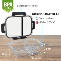 [Wiederverpackt] Glaswerk Jardine Frischhaltedosen 3er Set 2 Kammern -KLarstein Verkaufsgeschäft 10036376 de 0007 logo