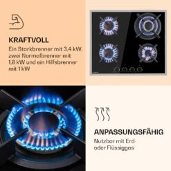 [Gebraucht] Goldflame Domino 4 Prime Gaskochfeld -KLarstein Verkaufsgeschäft 10037807 de 0004 logo 1