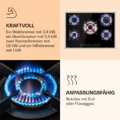 [Wiederverpackt] Goldflame 5 Prime Gaskochfeld -KLarstein Verkaufsgeschäft 10037808 de 0004 logo