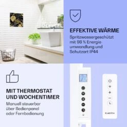 [Wiederverpackt] Wonderwall Air Art Smart Infrarotheizung Mit Bild Schwarze Blume -KLarstein Verkaufsgeschäft 10037830 de 0004 logo
