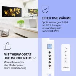 [Wiederverpackt] Wonderwall Air Art Smart Infrarotheizung Mit Bild Goldenes Blatt -KLarstein Verkaufsgeschäft 10037920 de 0004 logo