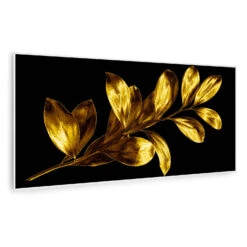 [Wiederverpackt] Wonderwall Air Art Smart Infrarotheizung Mit Bild Goldenes Blatt