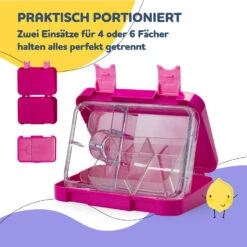 [Wiederverpackt] Schmatzfatz Junior Lunchbox Mit Fächern -KLarstein Verkaufsgeschäft 10037942 de 0004 usp