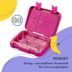 [Wiederverpackt] Schmatzfatz Junior Lunchbox Mit Fächern -KLarstein Verkaufsgeschäft 10037942 de 0006 usp
