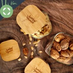 [Wiederverpackt] Eckiges Glas Mit Bambusdeckel -KLarstein Verkaufsgeschäft 10038105 yy 0005 logo 1