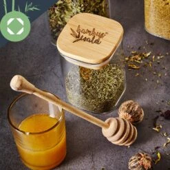 [Wiederverpackt] Eckiges Glas Mit Bambusdeckel -KLarstein Verkaufsgeschäft 10038105 yy 0006 logo 1