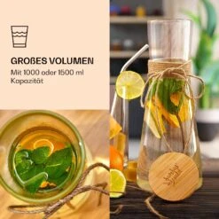 Glaskaraffe Mit Bambusdeckel -KLarstein Verkaufsgeschäft 10038230 de 0003 logo