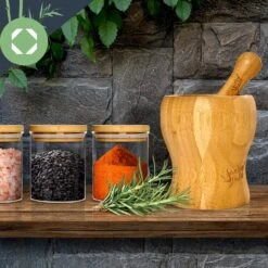 Runde Gläser Bambusdeckel -KLarstein Verkaufsgeschäft 10038299 yy 0006 logo