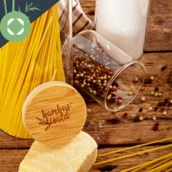 Runde Gläser Bambusdeckel -KLarstein Verkaufsgeschäft 10038299 yy 0007 logo